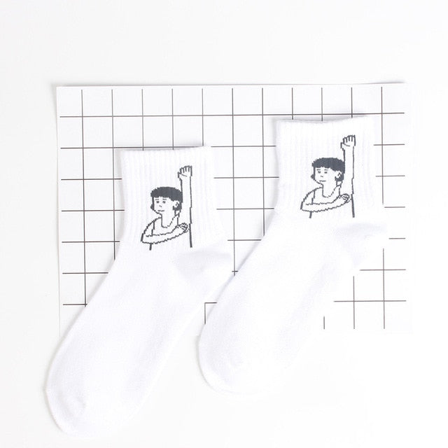 Cute Emoji Patterned Socks - Gymratslegacy