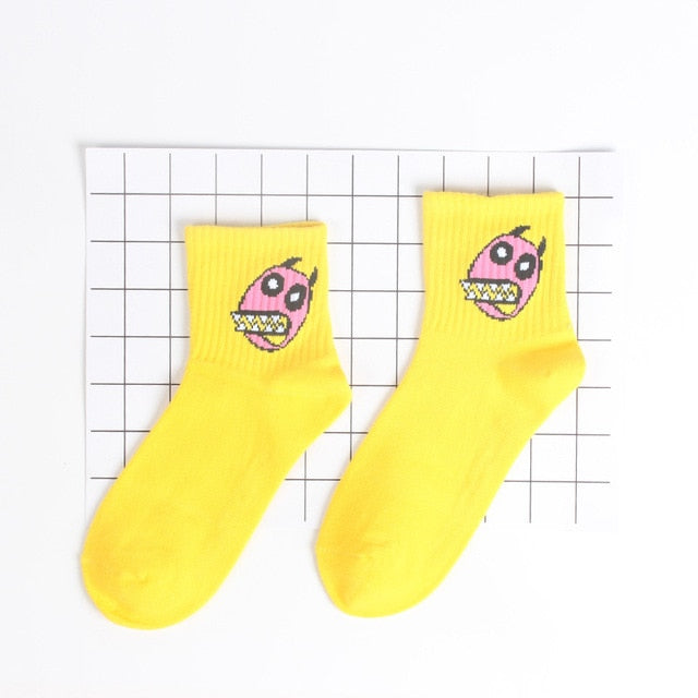 Cute Emoji Patterned Socks - Gymratslegacy