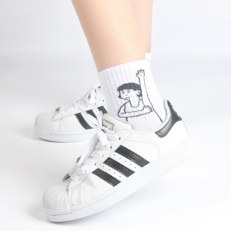 Cute Emoji Patterned Socks - Gymratslegacy