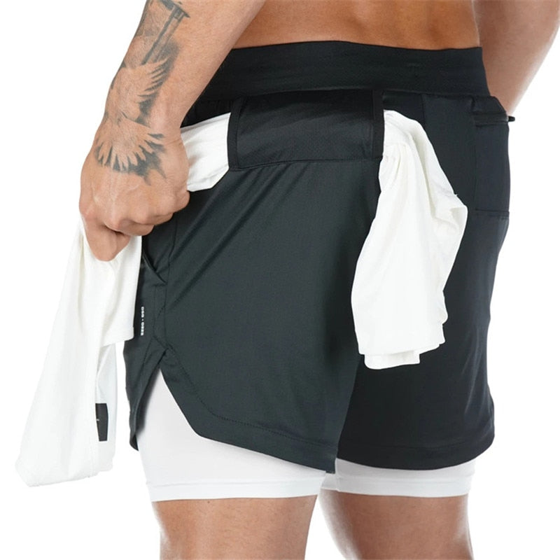 2 In 1 Quick Dry Basketball Shorts - Gymratslegacy