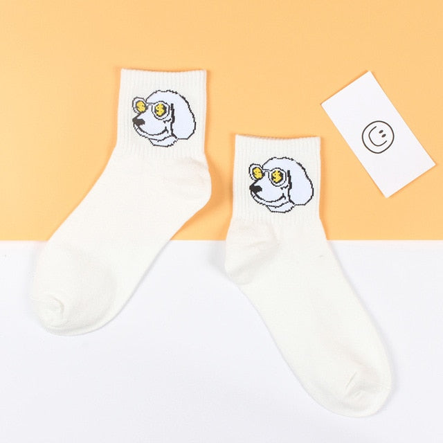 Cute Emoji Patterned Socks - Gymratslegacy