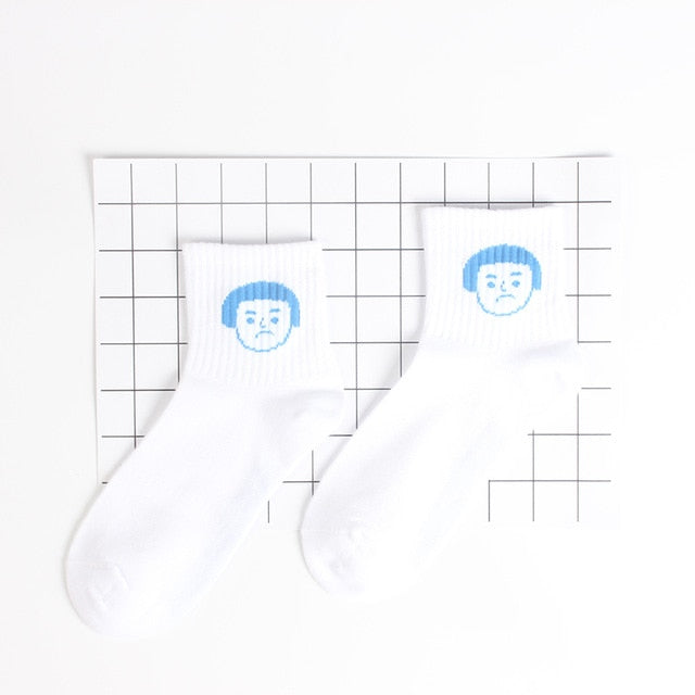 Cute Emoji Patterned Socks - Gymratslegacy