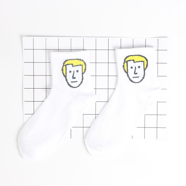 Cute Emoji Patterned Socks - Gymratslegacy