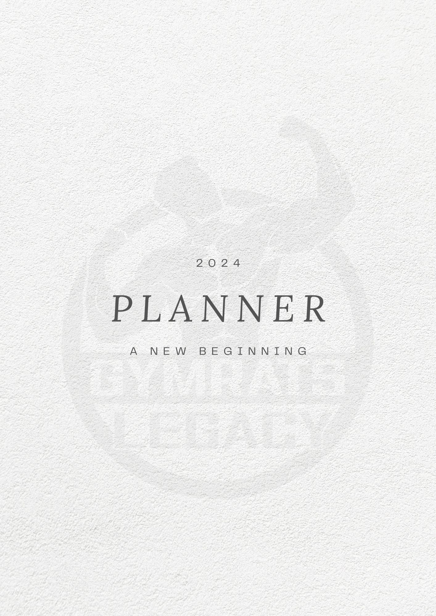 2024 Wellness & Financial Planner - A New Beginning - Gymratslegacy