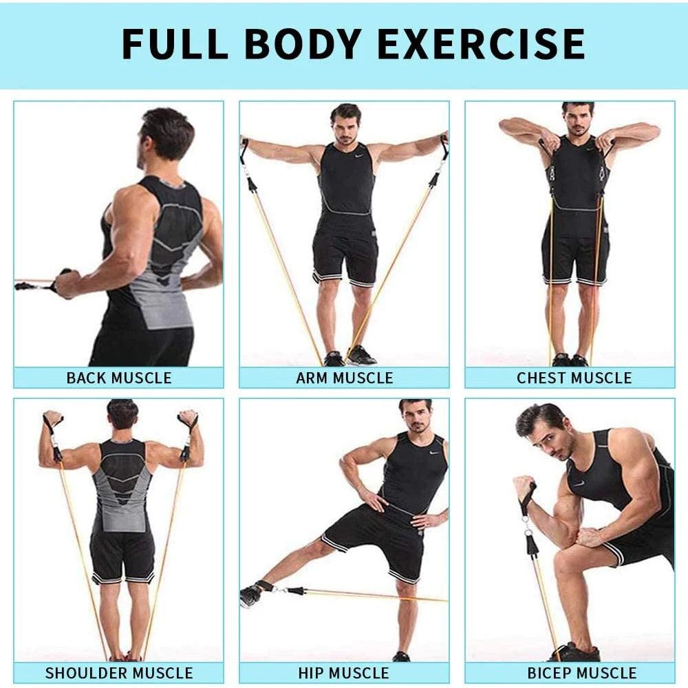 11-Piece Resistance Bands Set - Gymratslegacy