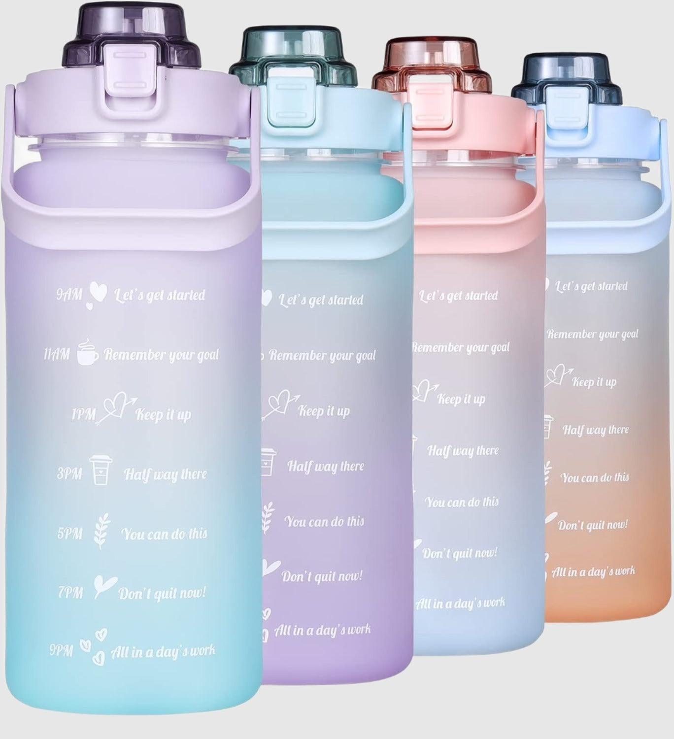 2L Motivational Water Bottle with Straw - Gymratslegacy