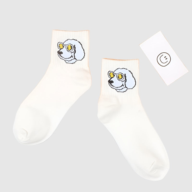 Cute Emoji Patterned Socks - Gymratslegacy