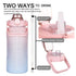 2L Motivational Water Bottle with Straw - Gymratslegacy