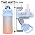 2L Motivational Water Bottle with Straw - Gymratslegacy