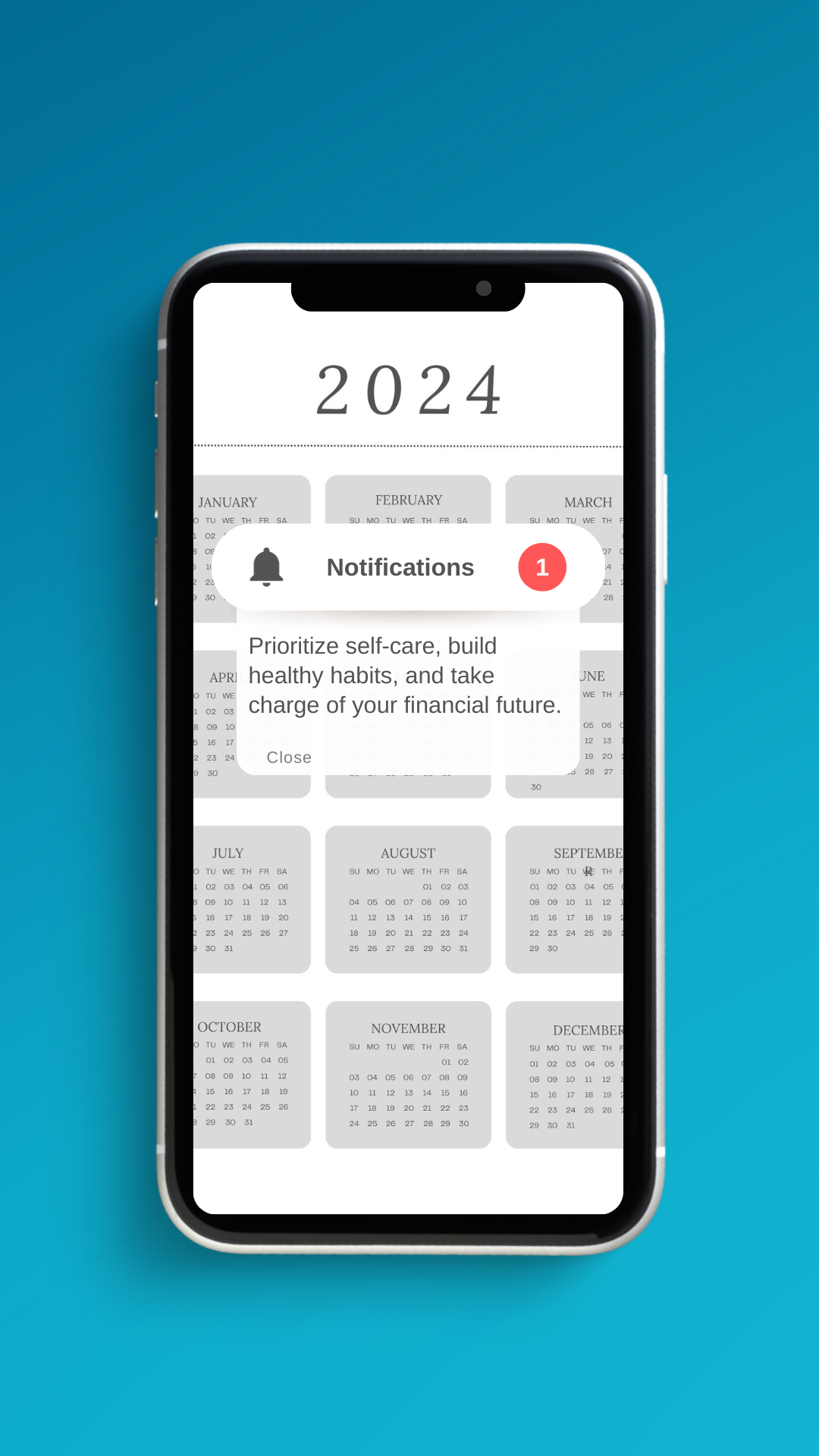 2024 Wellness &amp; Financial Planner - A New Beginning - Gymratslegacy