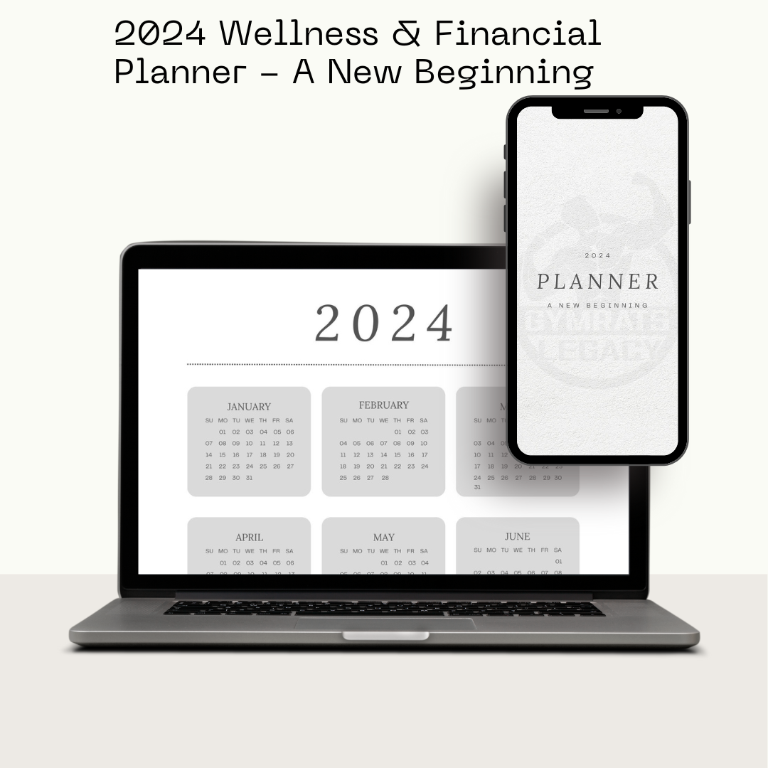 2024 Wellness &amp; Financial Planner - A New Beginning - Gymratslegacy