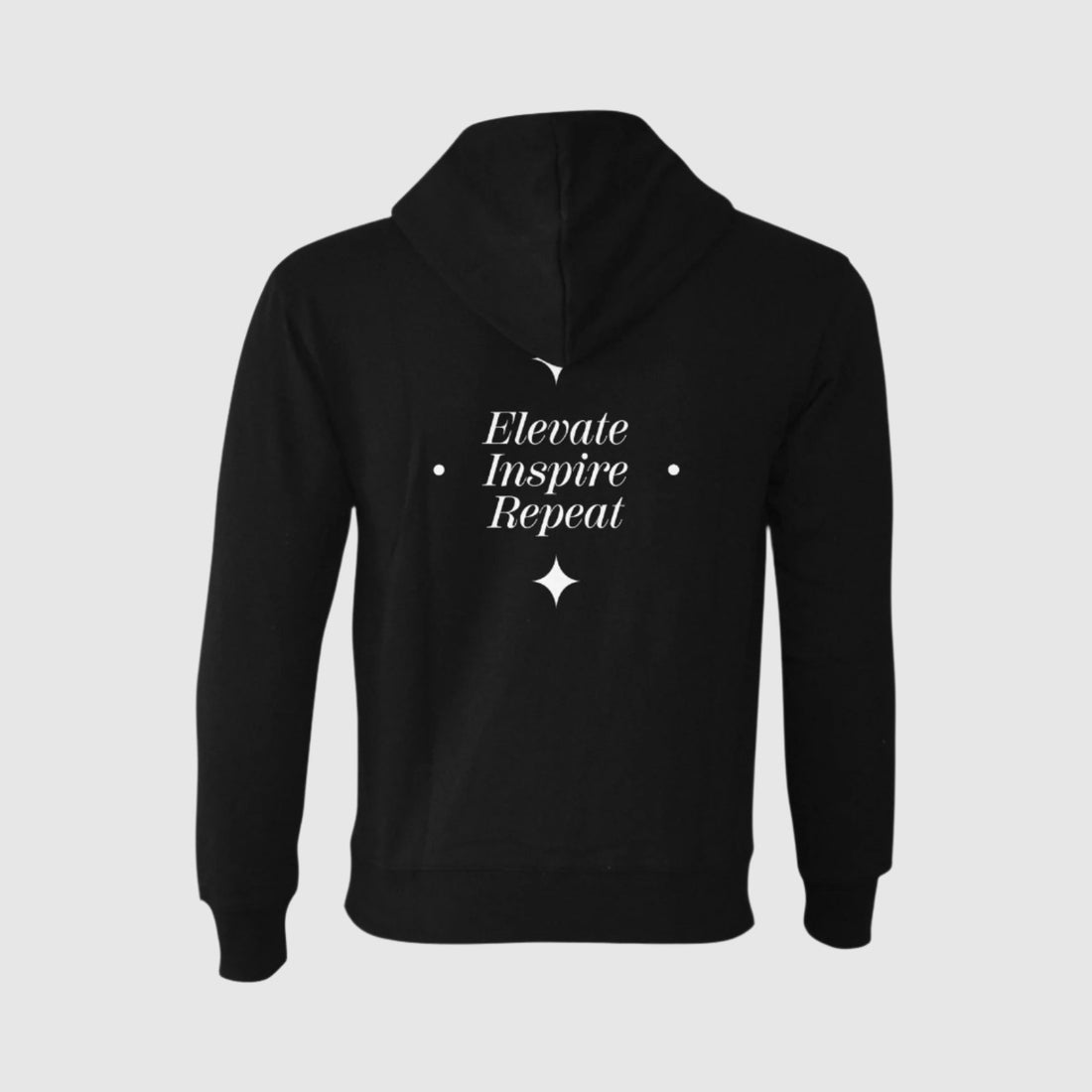 Elevate Inspire Repeat Hoodie – Rise, Motivate, and Keep Moving Forward